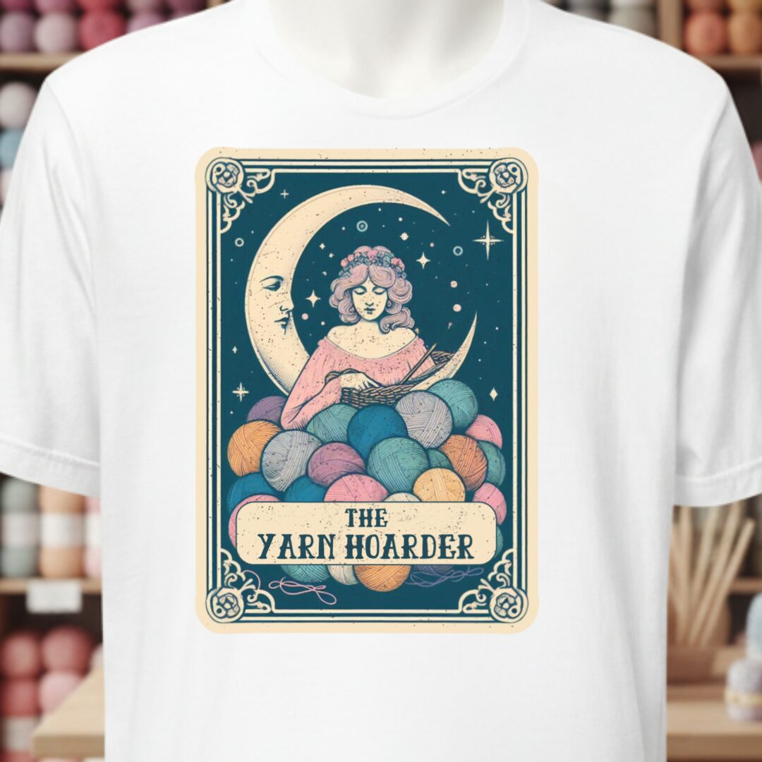 Tarot Card Yarn Hoarder T-Shirt White t-shirt