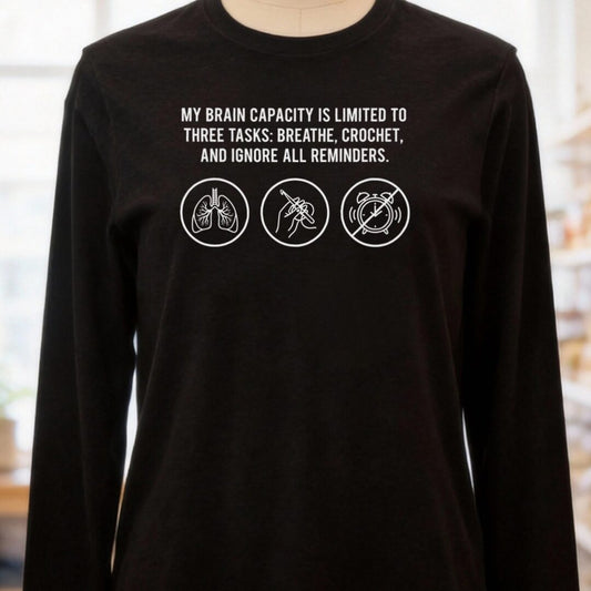 Task List Long Sleeve Tee Black Heather t-shirt