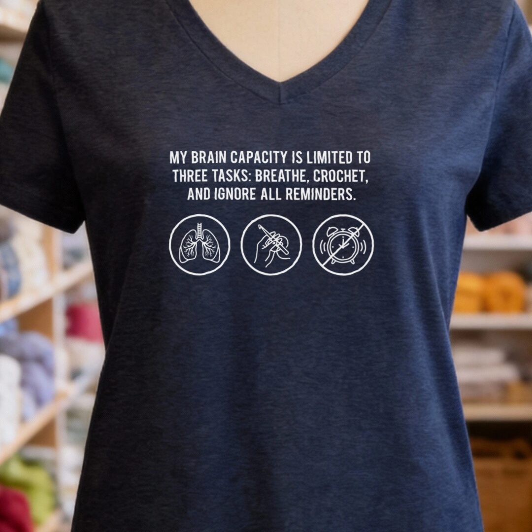Task List V-Neck T-Shirt Navy t-shirt