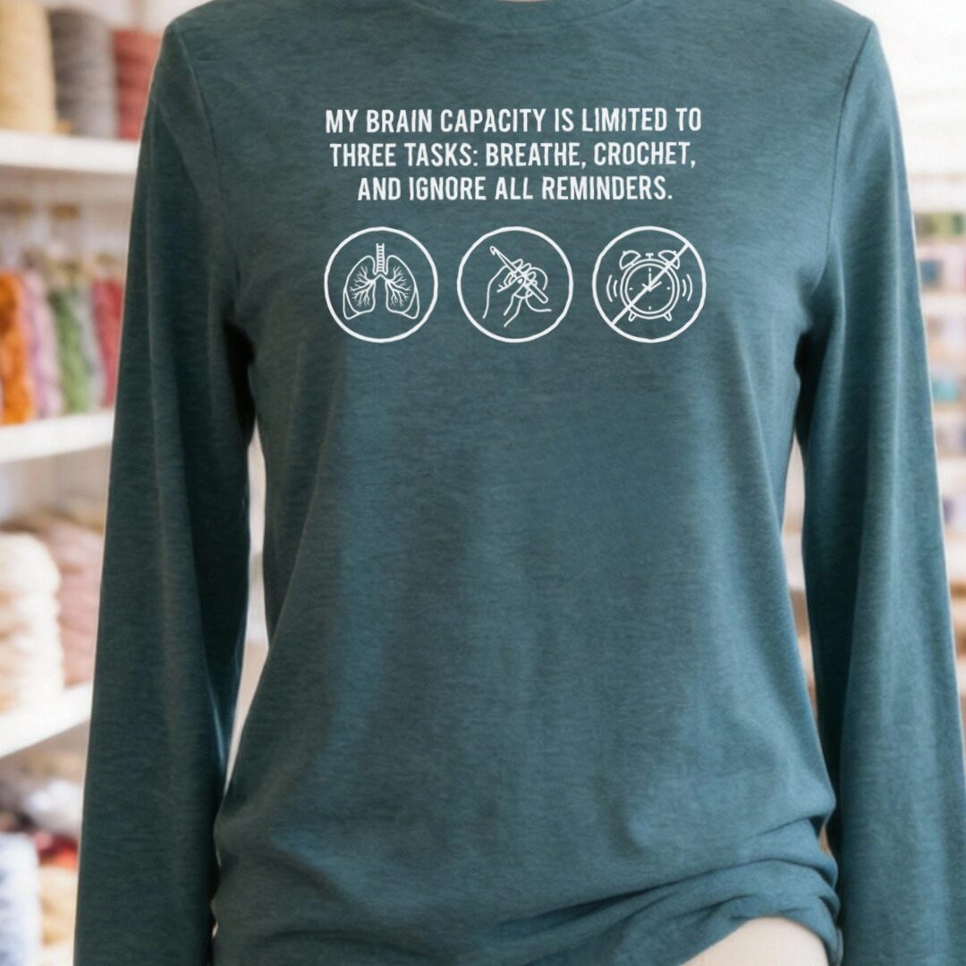 Task List Long Sleeve Tee Heather Deep Teal t-shirt