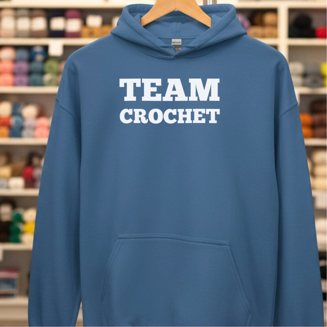 Team Crochet Hoodie Indigo Blue t-shirt