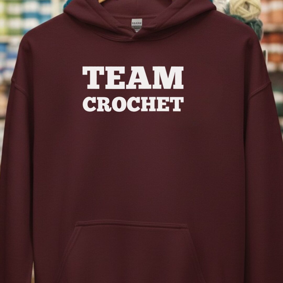 Team Crochet Hoodie Maroon t-shirt