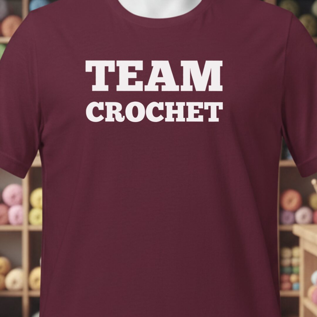 Team Crochet T-Shirt Maroon t-shirt