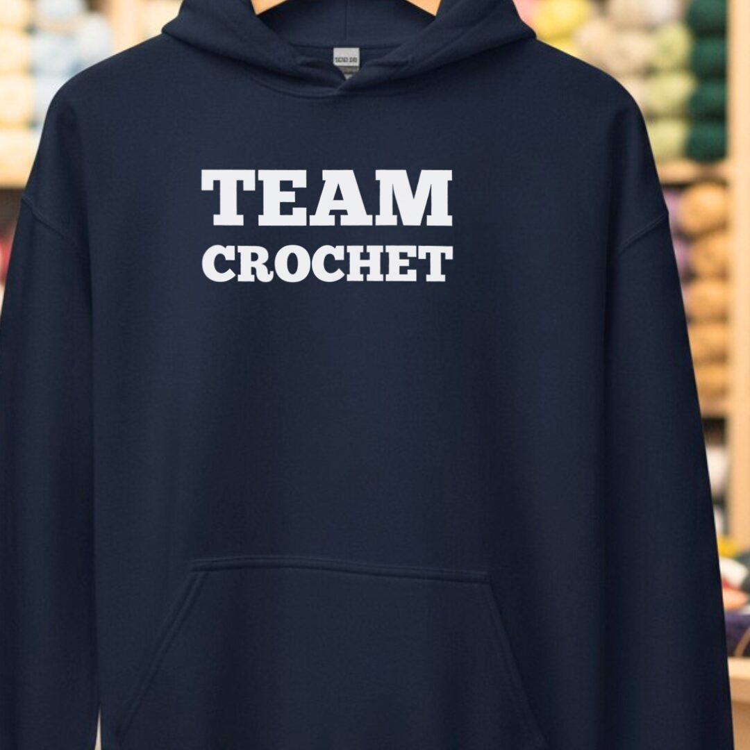 Team Crochet Hoodie Navy t-shirt