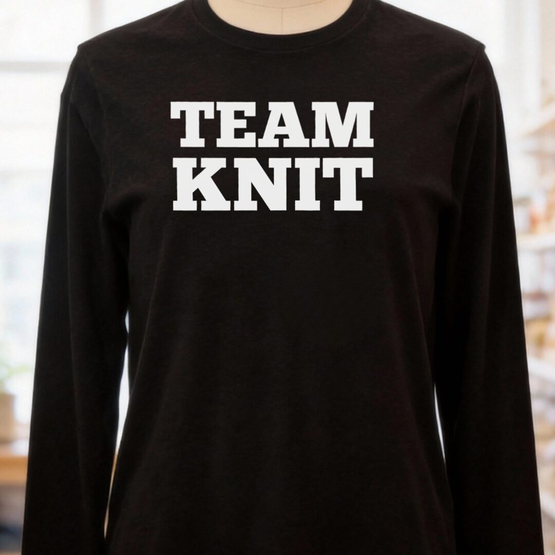 Team Knit Long Sleeve Tee Black t-shirt