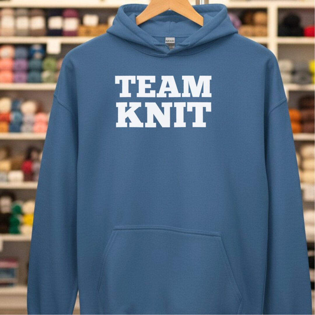 Team Knit Hoodie Indigo Blue t-shirt