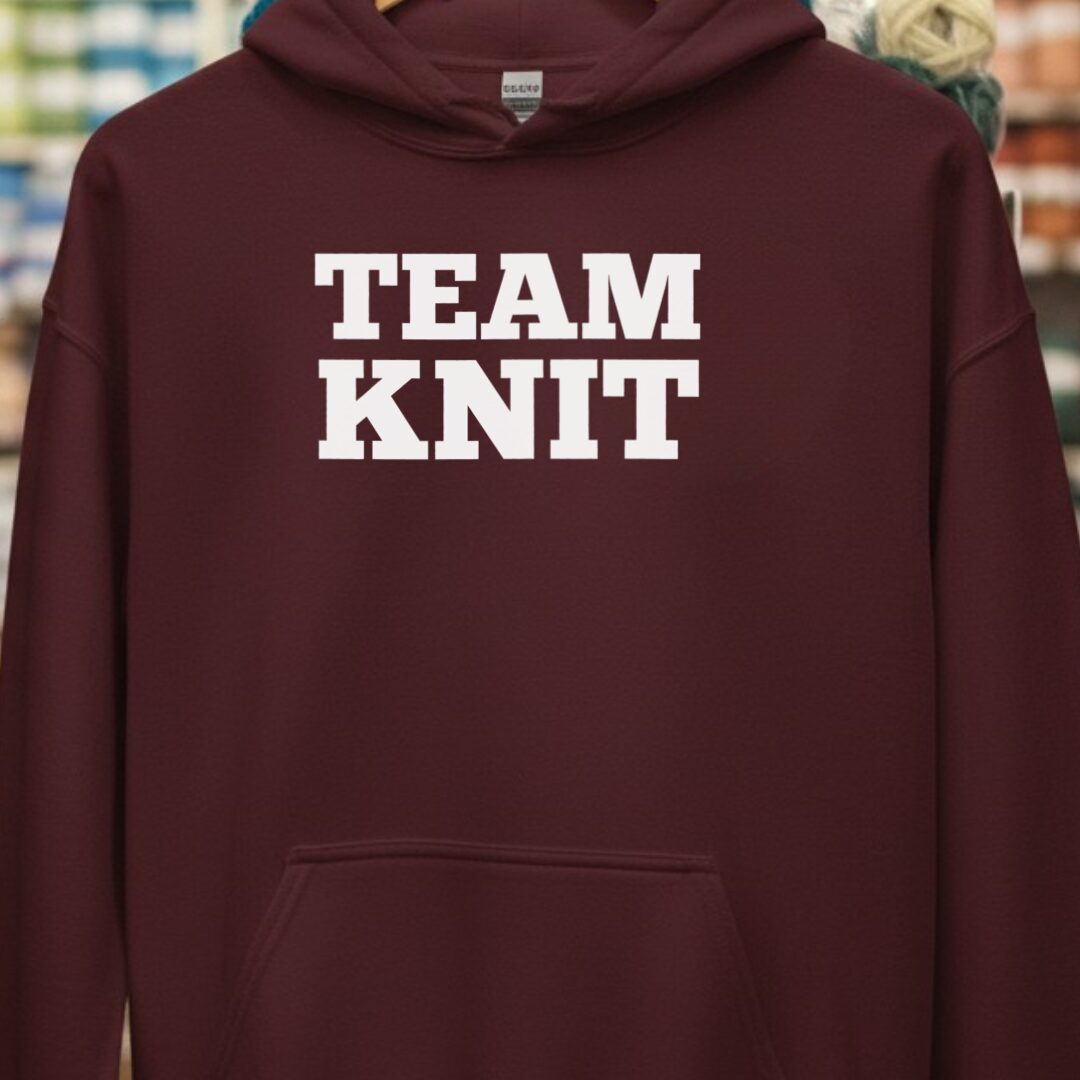 Team Knit Hoodie Maroon t-shirt