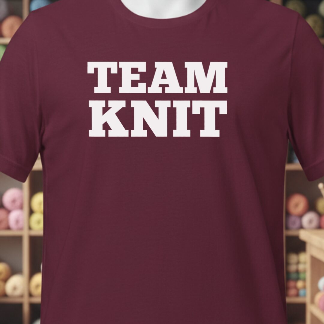 Team Knit T-Shirt Maroon t-shirt