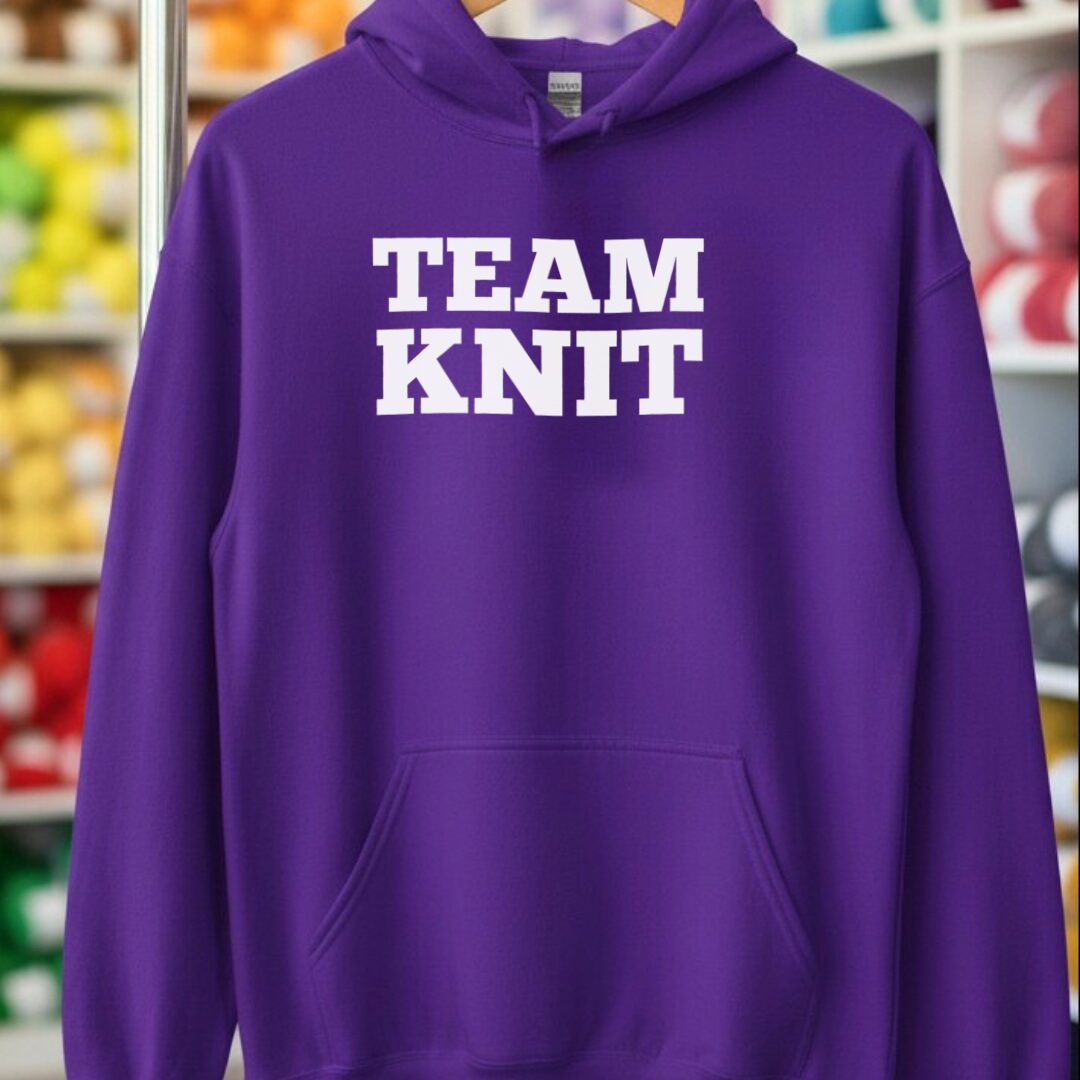 Team Knit Hoodie Purple t-shirt