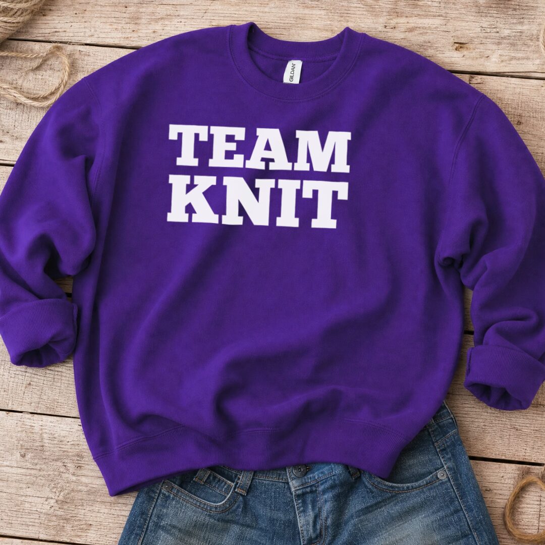 Team Knit Sweatshirt Purple t-shirt