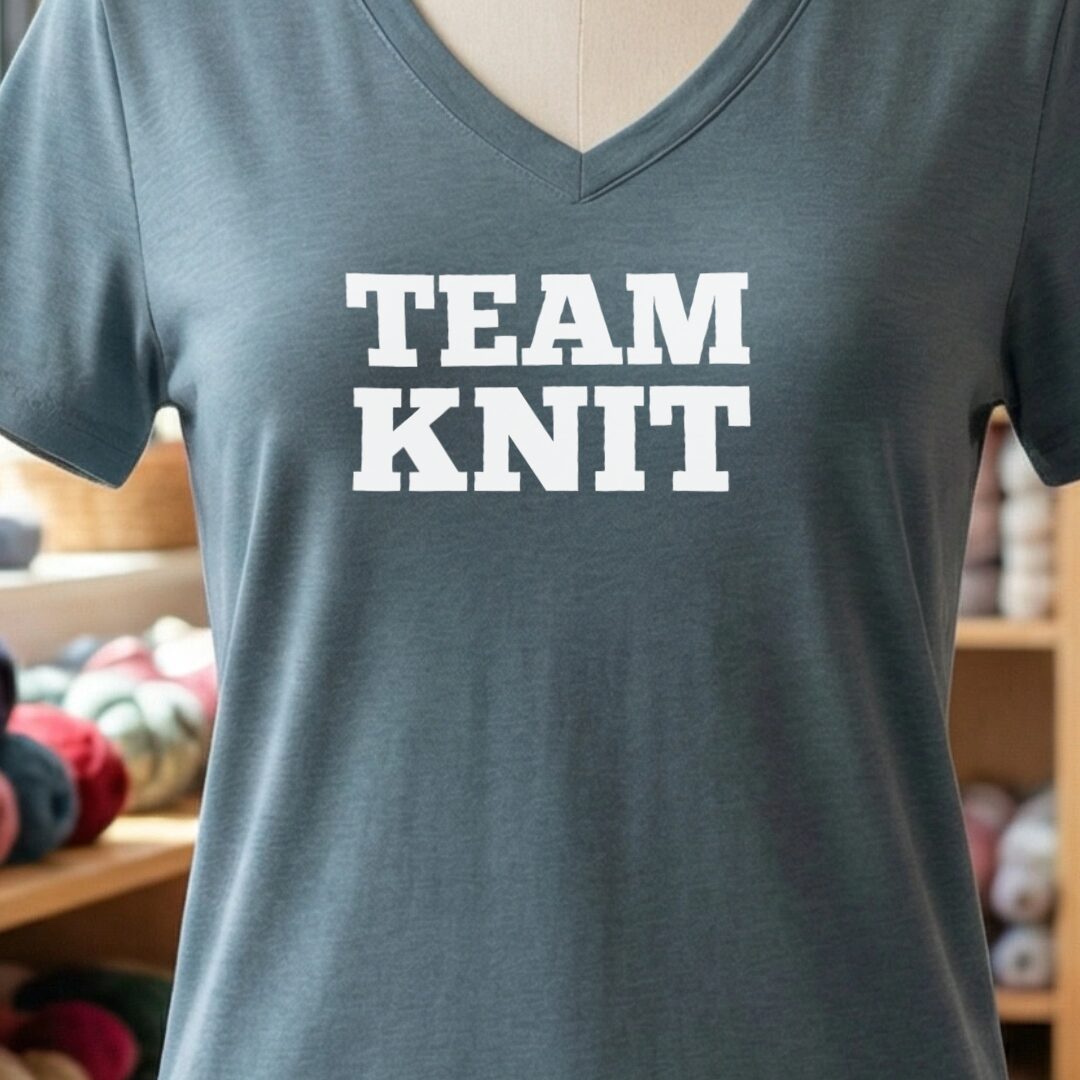 Team Knit V-Neck T-Shirt Slate t-shirt