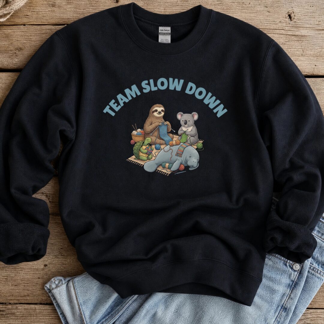 Team Slow Down Sweatshirt Black t-shirt