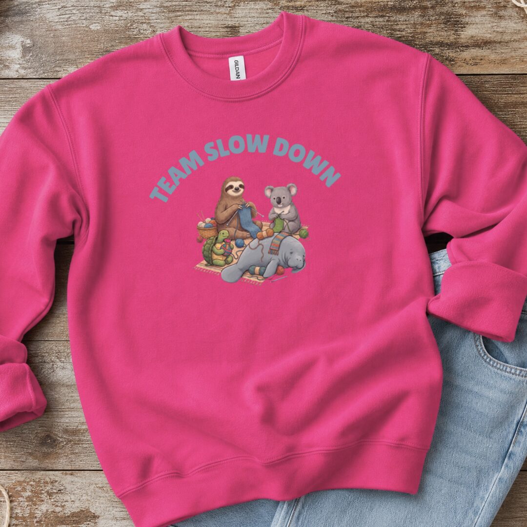 Team Slow Down Sweatshirt Bright Pink t-shirt