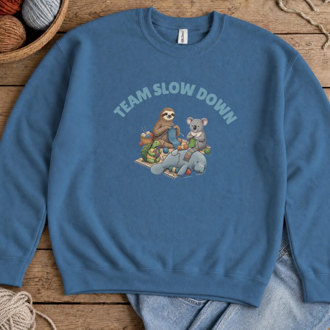 Team Slow Down Sweatshirt Indigo Blue t-shirt