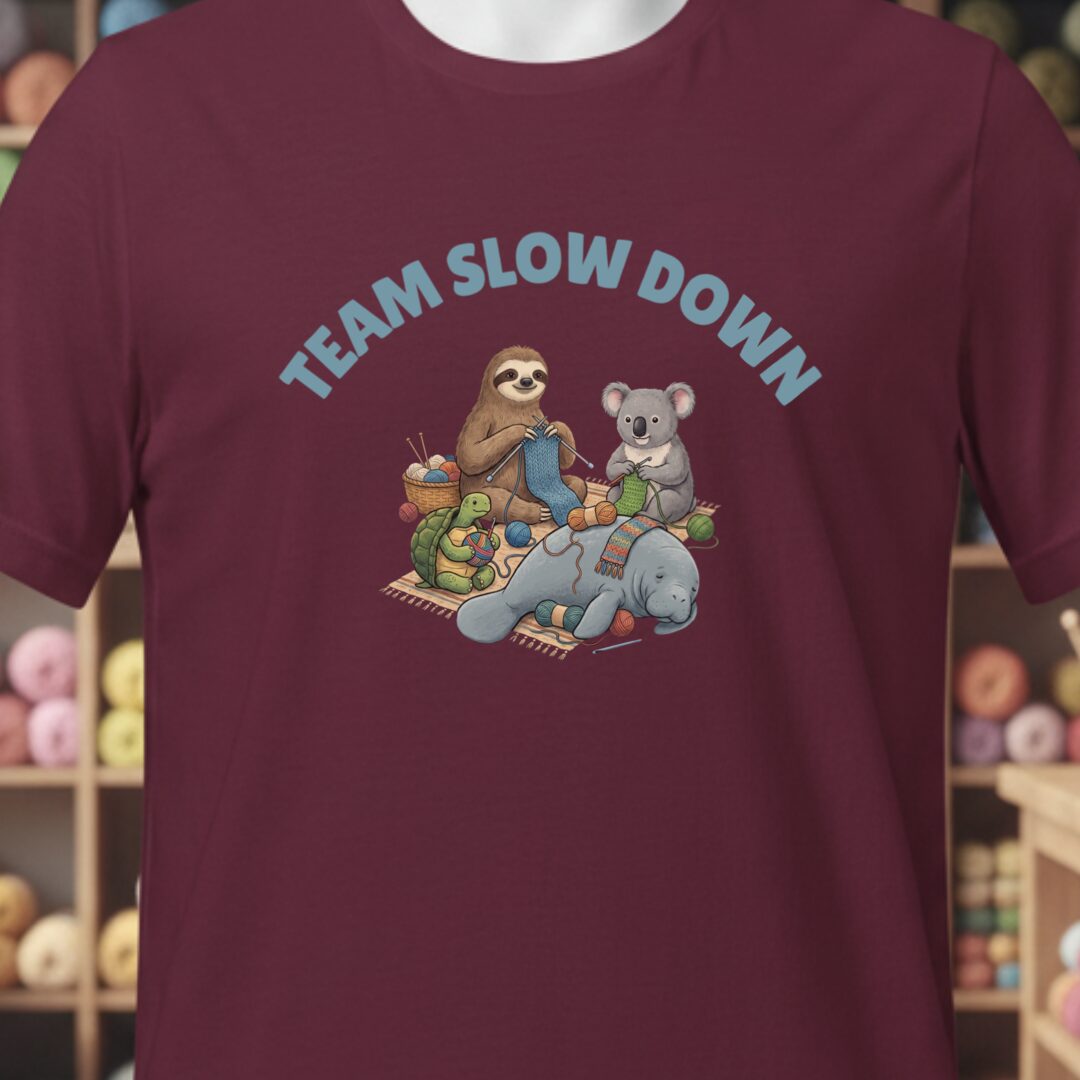 Team Slow Down T-Shirt Maroon t-shirt
