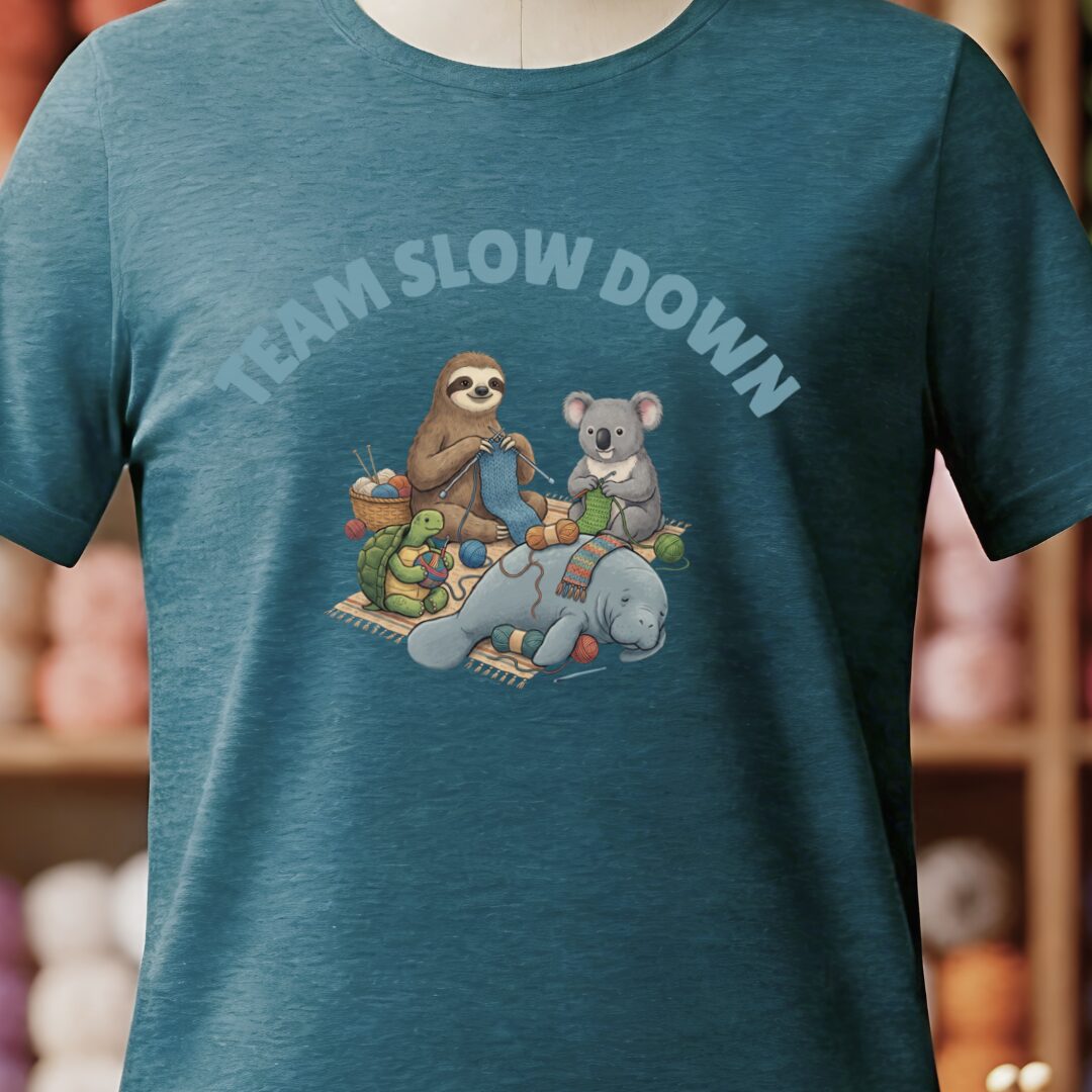 Team Slow Down T-Shirt Teal Blue t-shirt