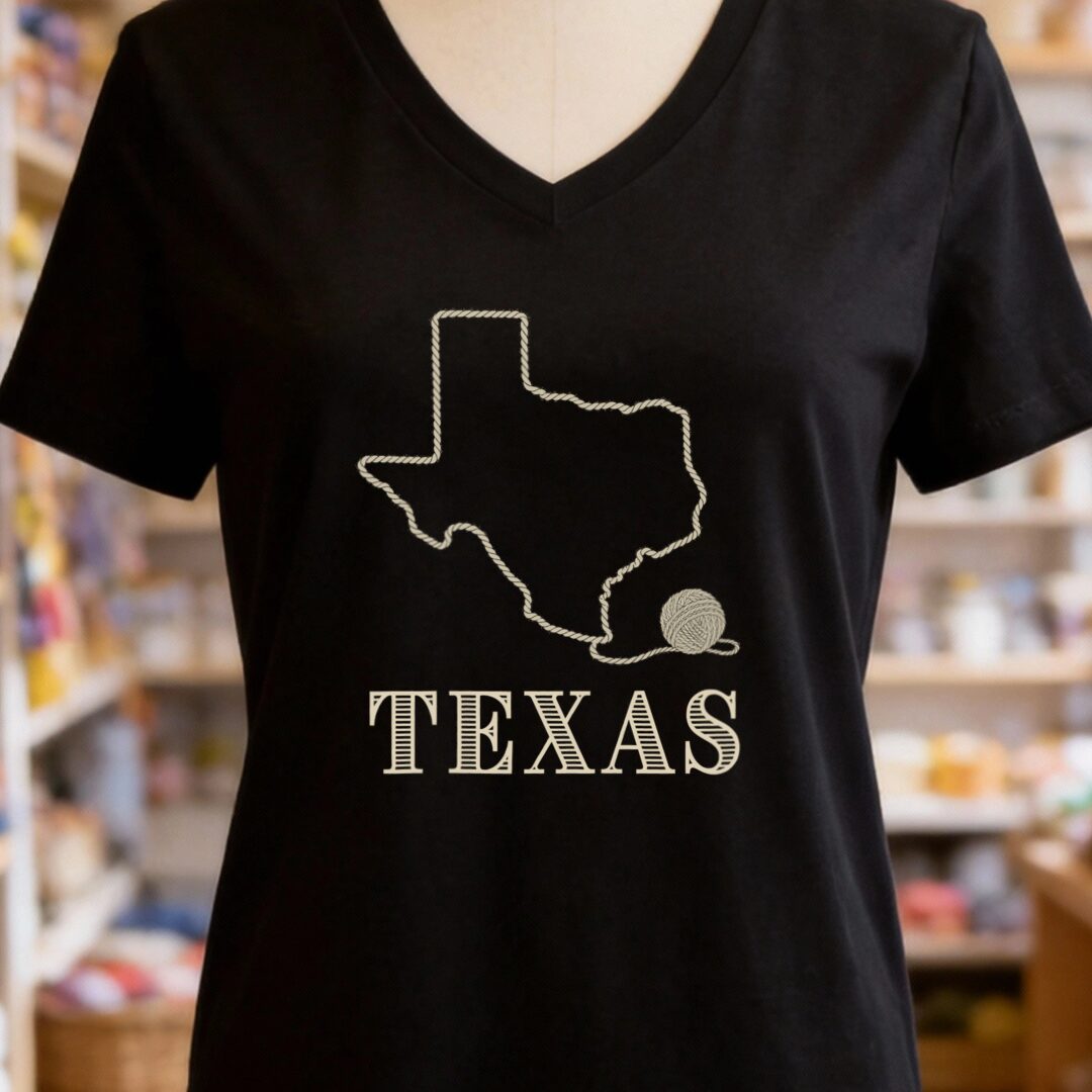 Texas V-Neck T-Shirt Black t-shirt