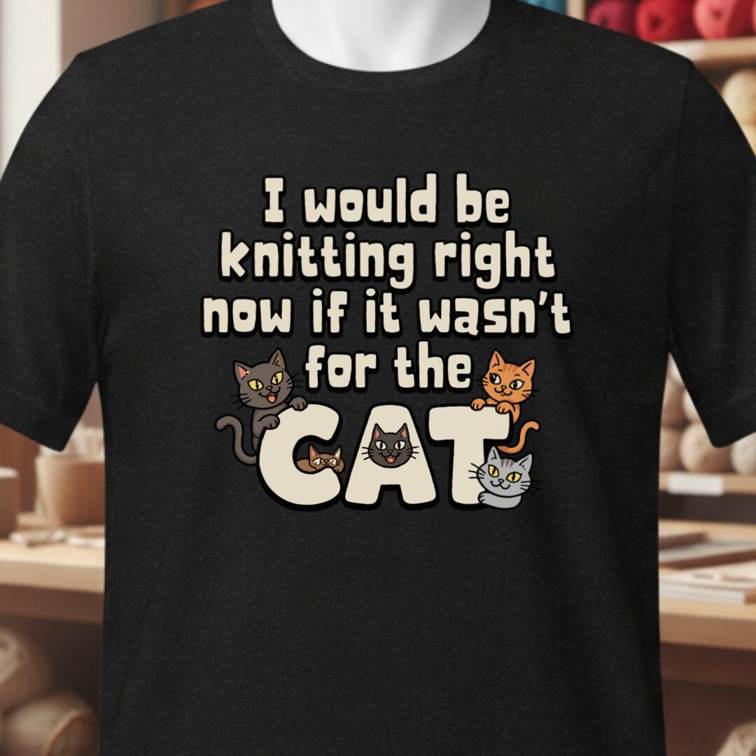 The Cat Stopped Me T-Shirt Black t-shirt