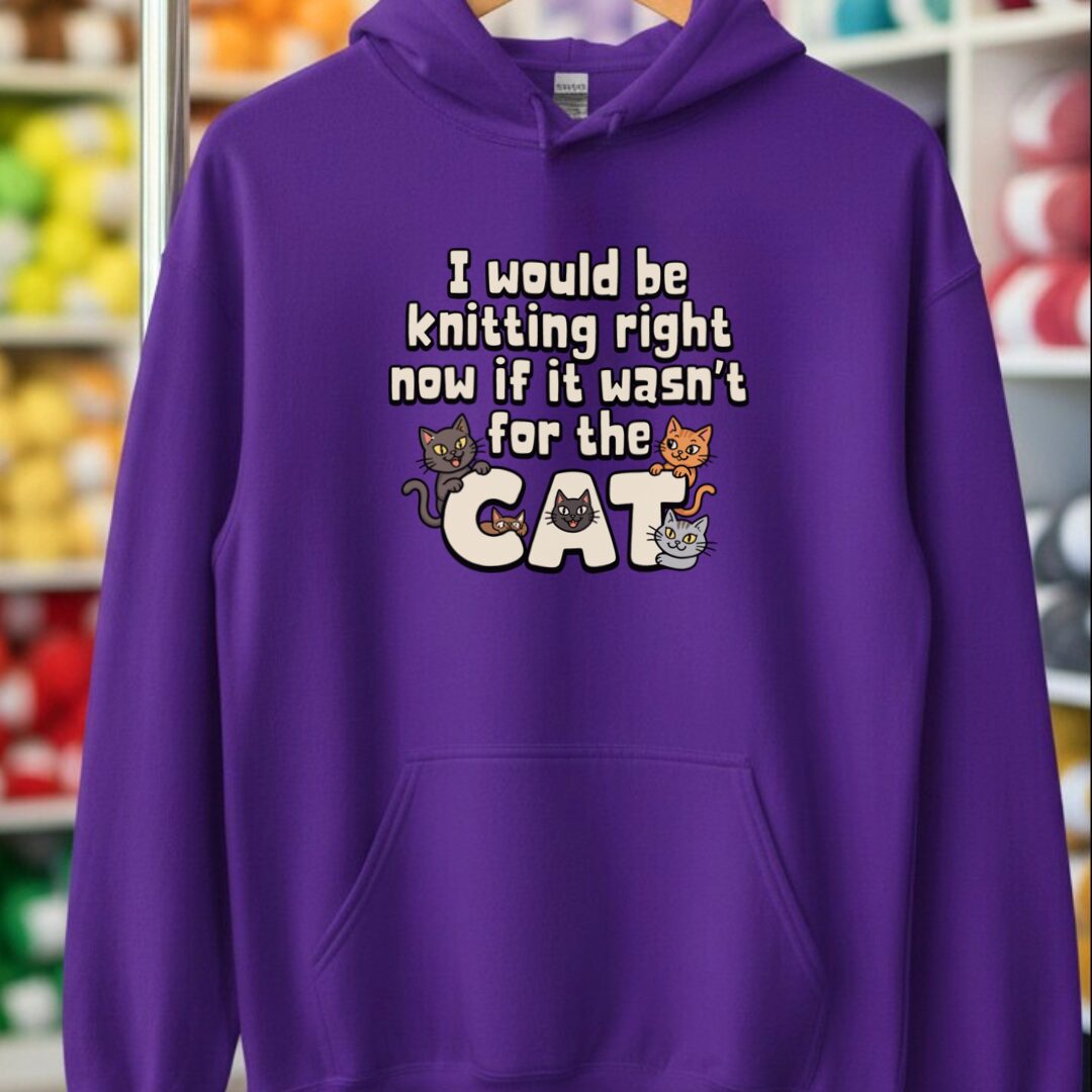 The Cat Stopped Me Purple Hoodie.jpg