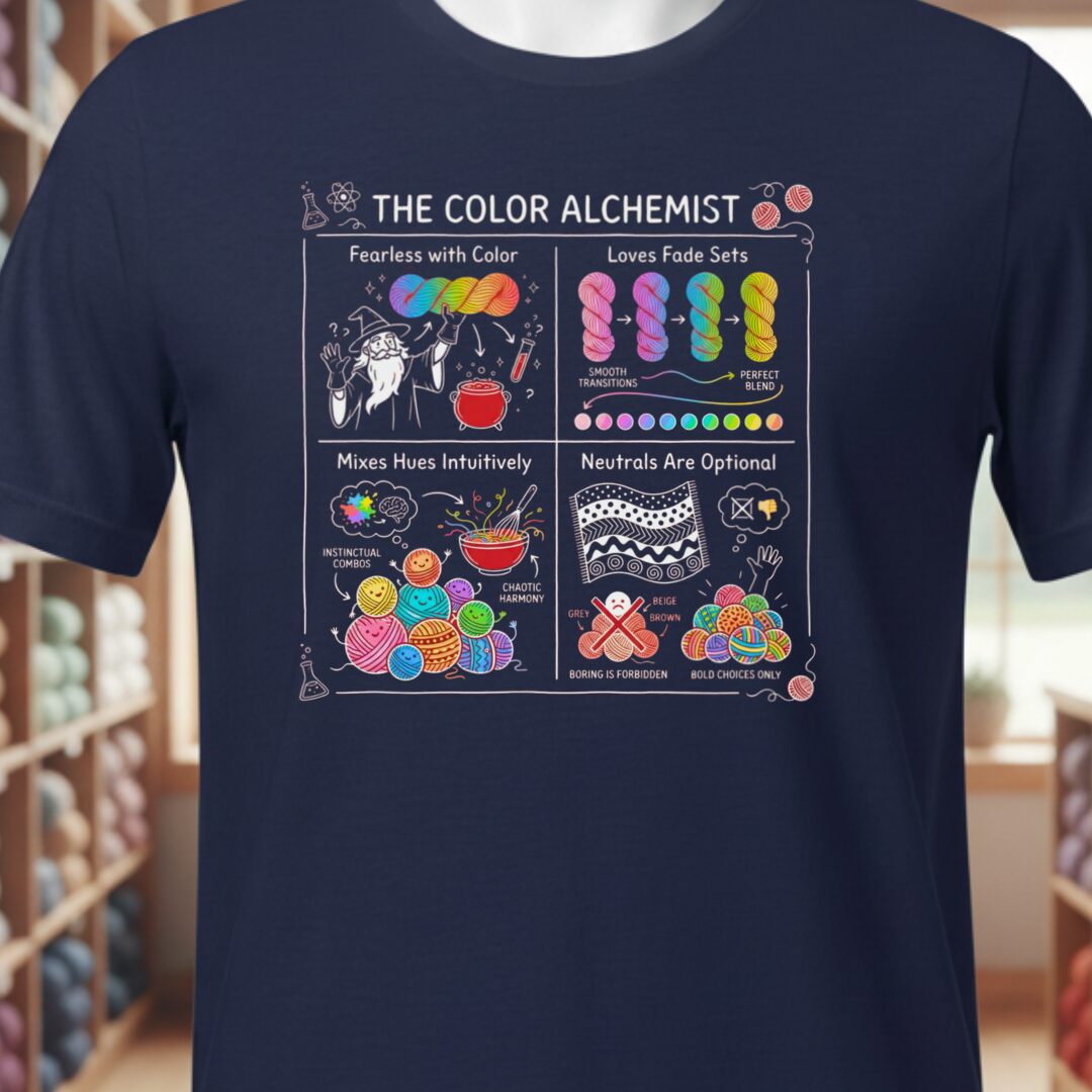 The Color Alchemist Yarn T-Shirt Navy t-shirt