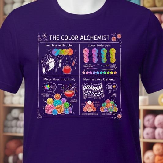 The Color Alchemist Yarn T-Shirt Purple t-shirt