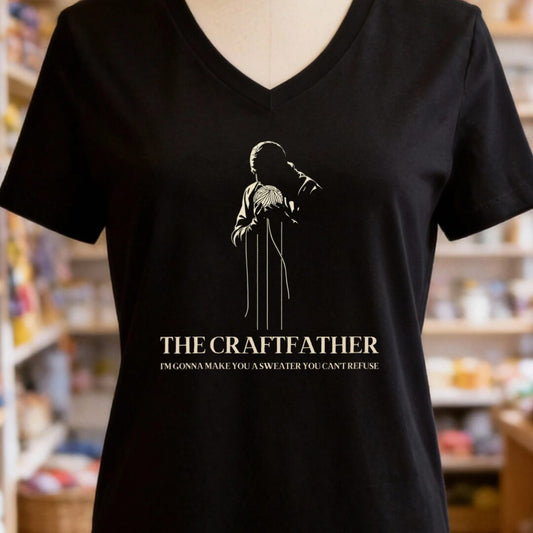 The Craftfather V-Neck T-Shirt Black t-shirt