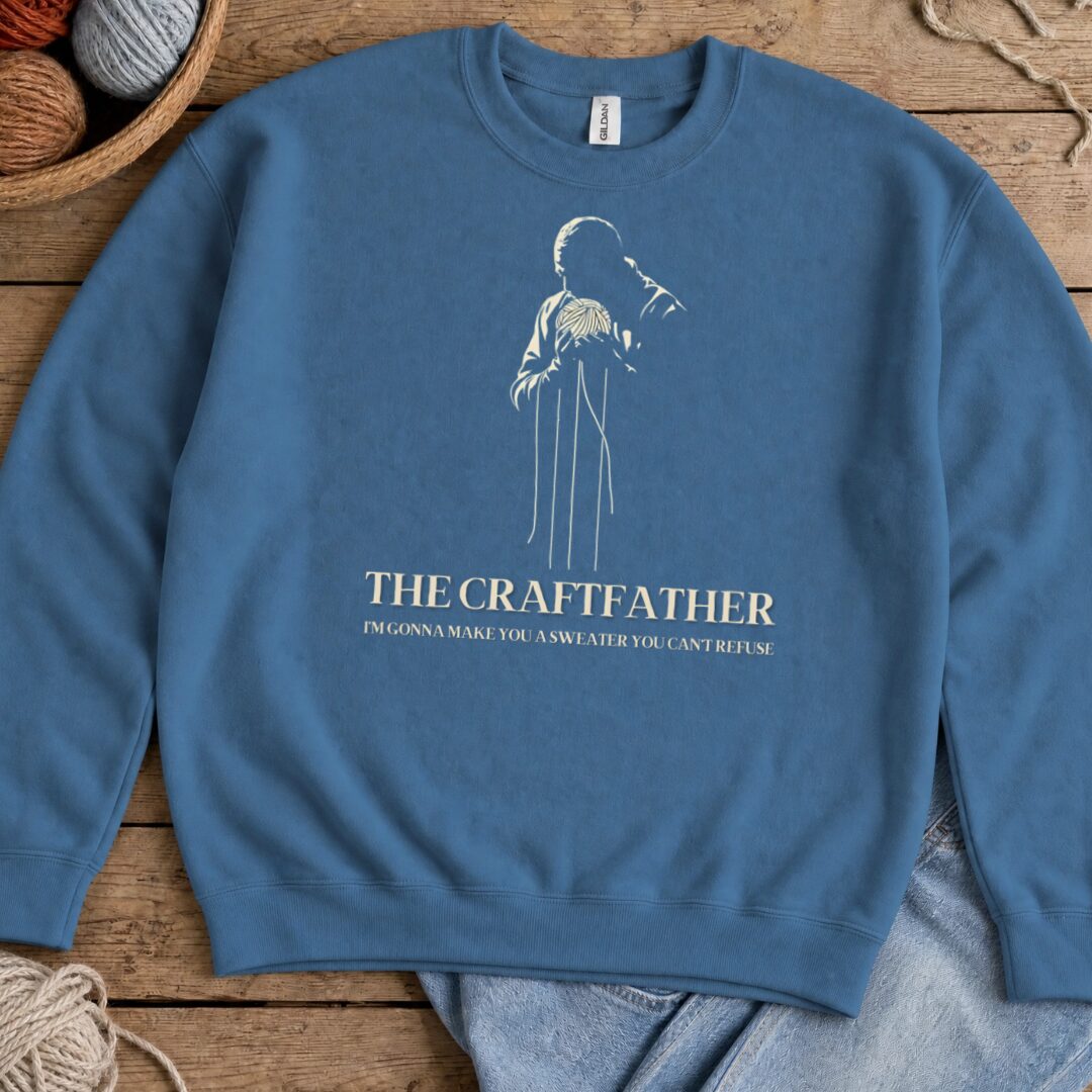 The Craftfather Indigo Blue Sweatshirt.jpg