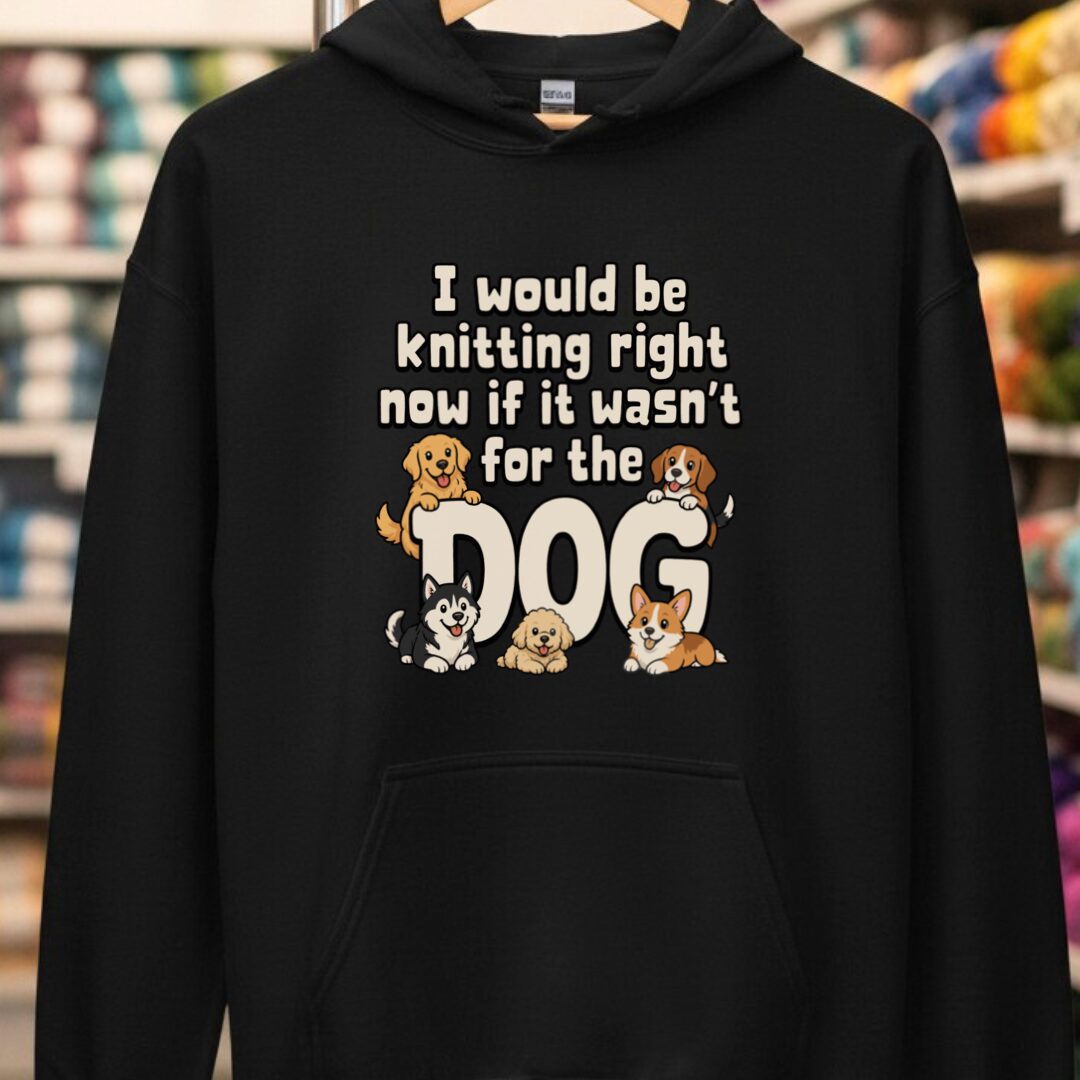 The Dog Stopped Me Black Hoodie.jpg
