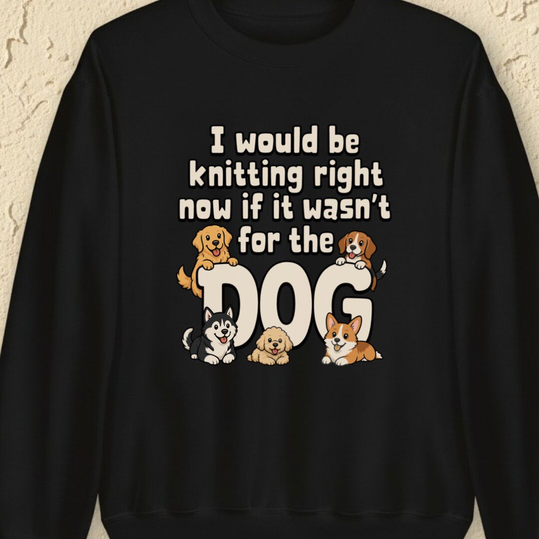 The Dog Stopped Me Black Sweatshirt.jpg