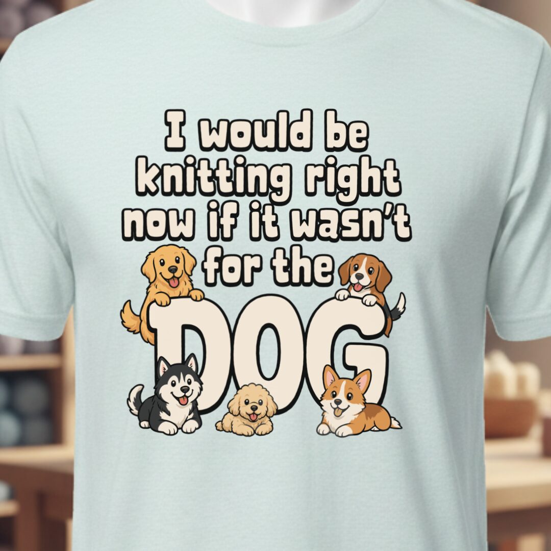 The Dog Stopped Me T-Shirt Ice Blue t-shirt