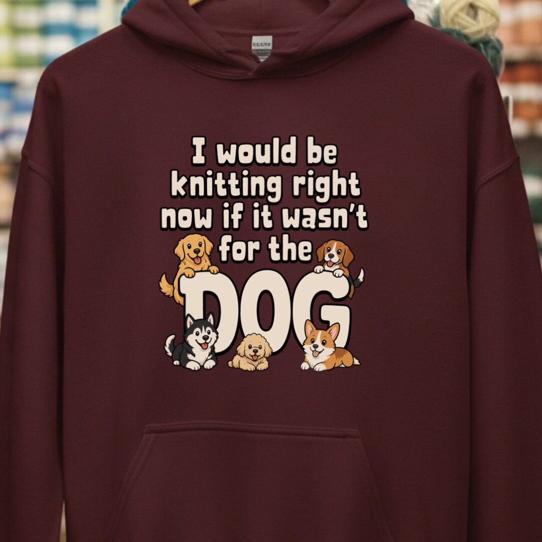 The Dog Stopped Me Maroon Hoodie.jpg