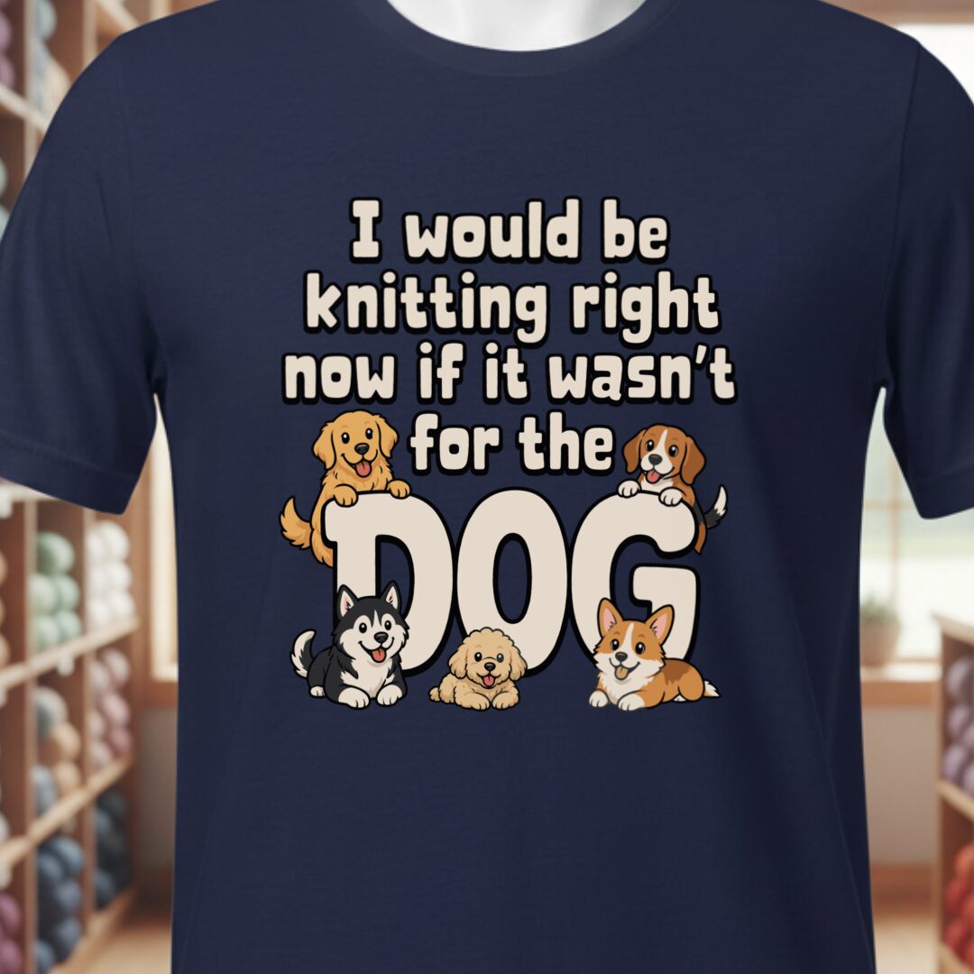 The Dog Stopped Me T-Shirt Navy t-shirt