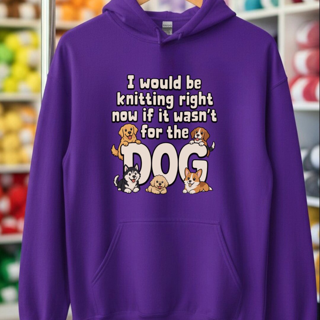 The Dog Stopped Me Purple Hoodie.jpg