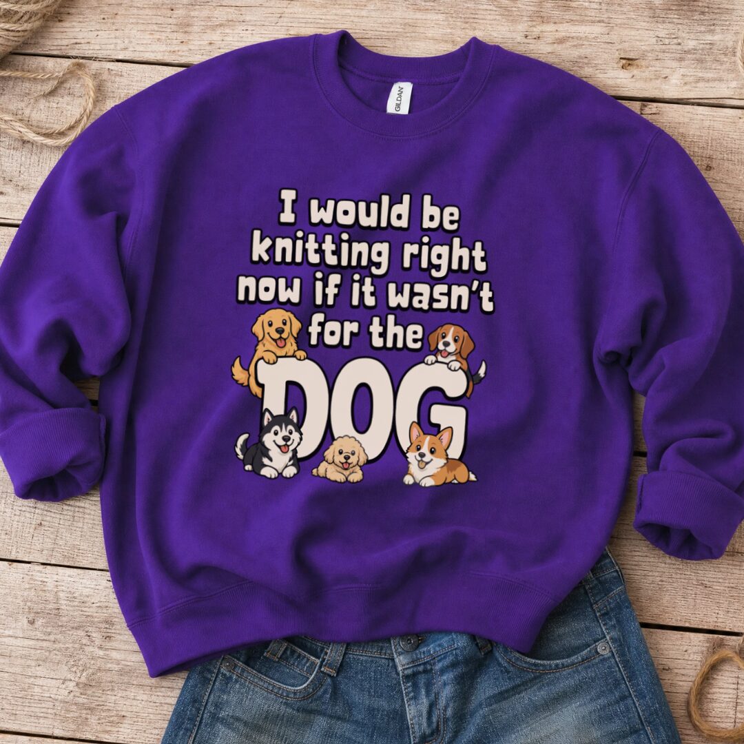 The Dog Stopped Me Sweatshirt Purple t-shirt