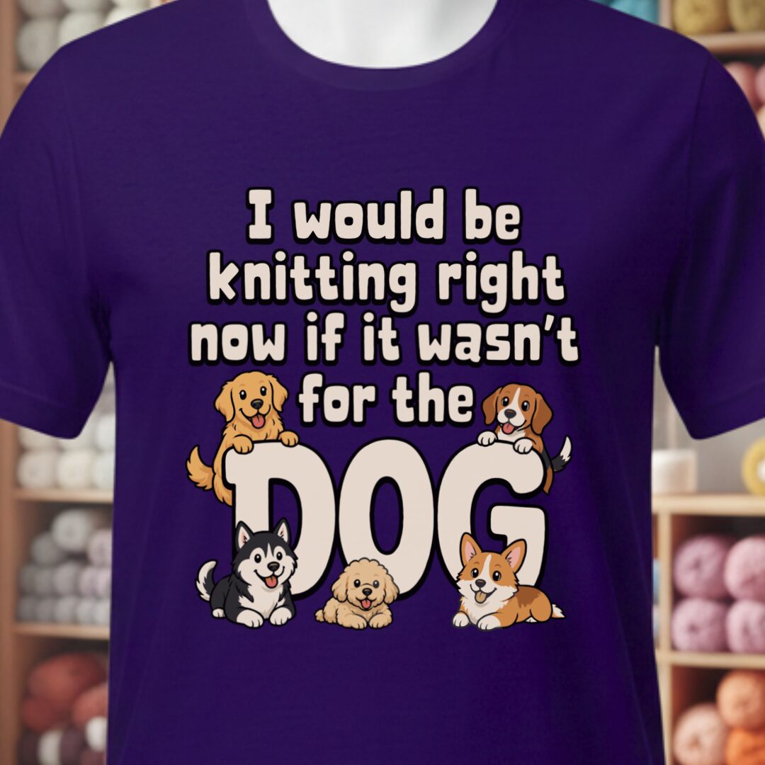 The Dog Stopped Me T-Shirt Purple t-shirt