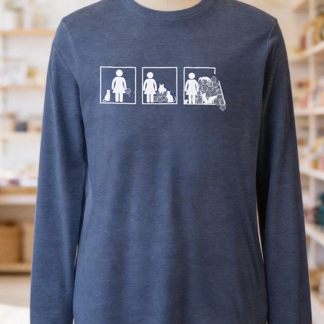 The Inevitable Escalation Long Sleeve Tee Navy t-shirt