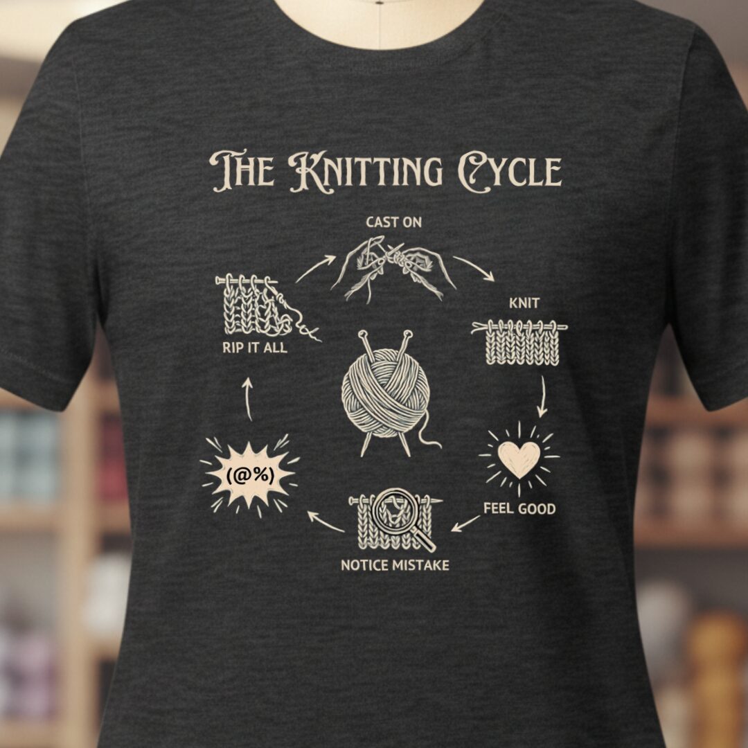The Knitting Cycle T-Shirt Dark Grey t-shirt