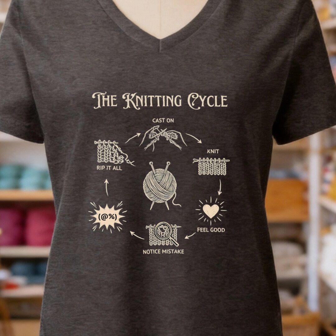 The Knitting Cycle Dark Grey V Neck.jpg