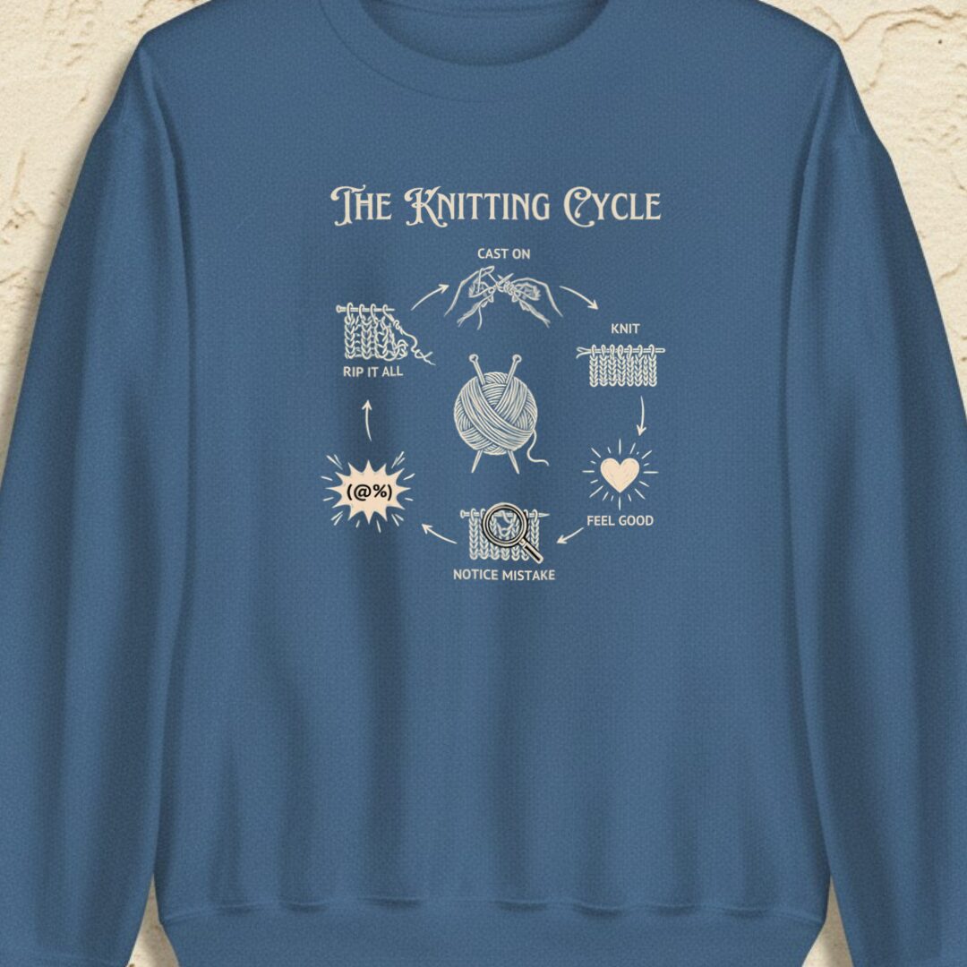 The Knitting Cycle Indigo Blue Sweatshirt.jpg