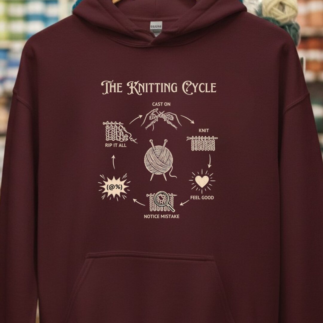 The Knitting Cycle Maroon Hoodie.jpg