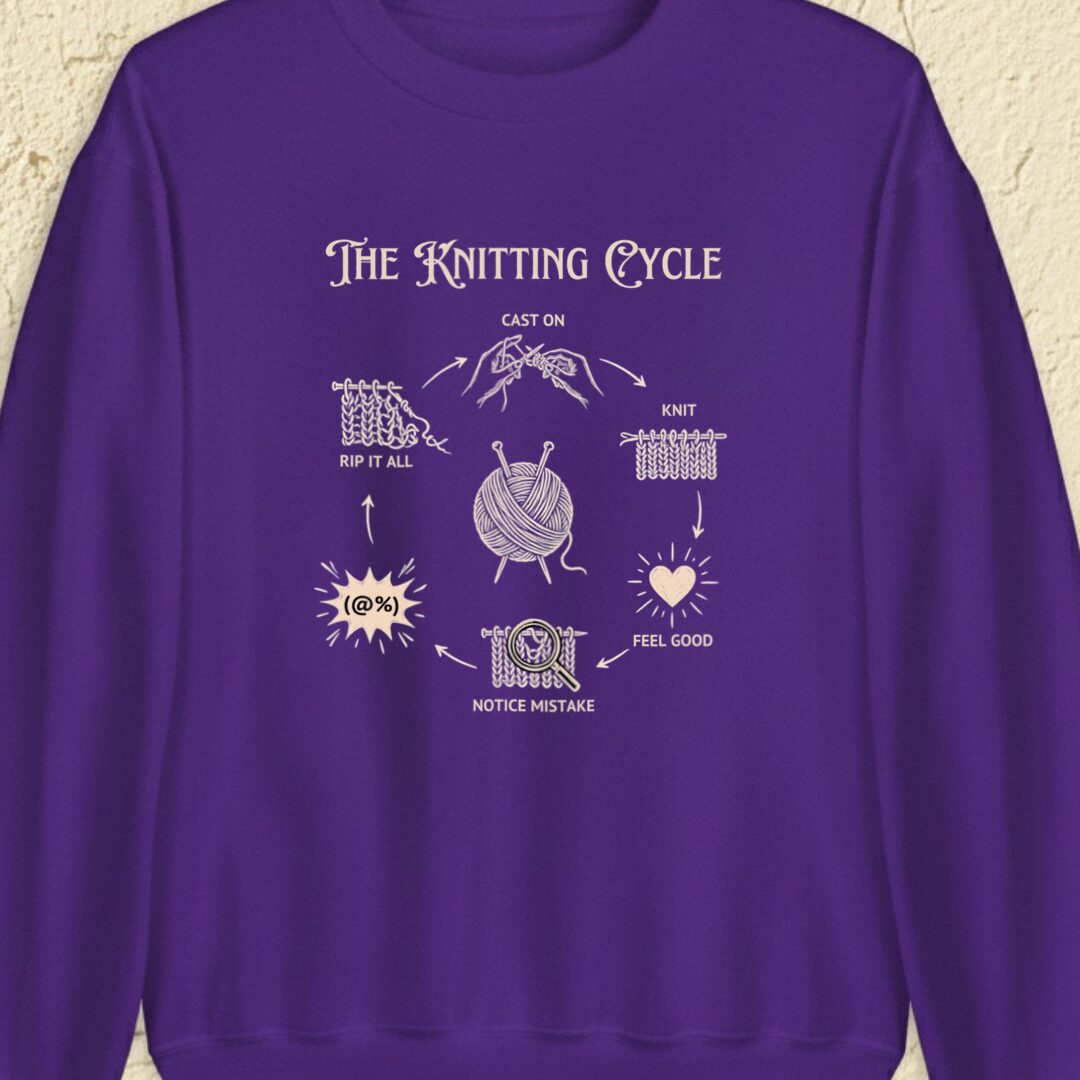 The Knitting Cycle Purple Sweatshirt.jpg