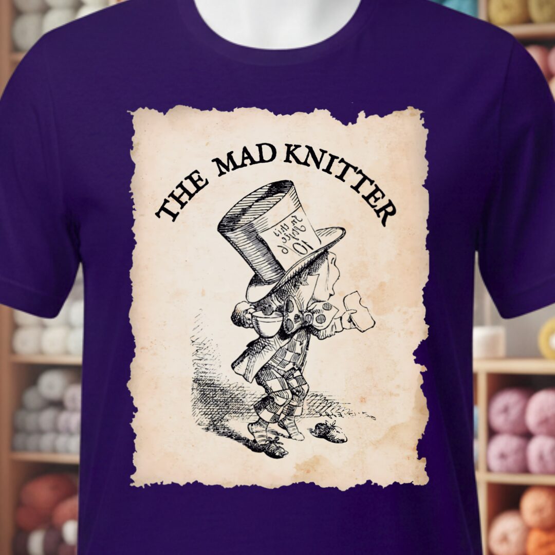 The Mad Knitter T-Shirt Purple t-shirt