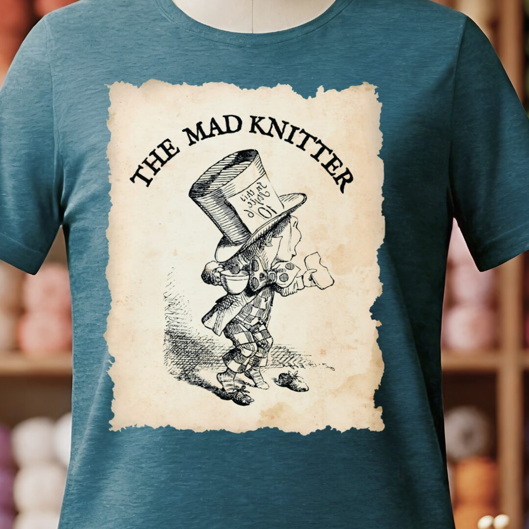 The Mad Knitter T-Shirt Teal Blue t-shirt