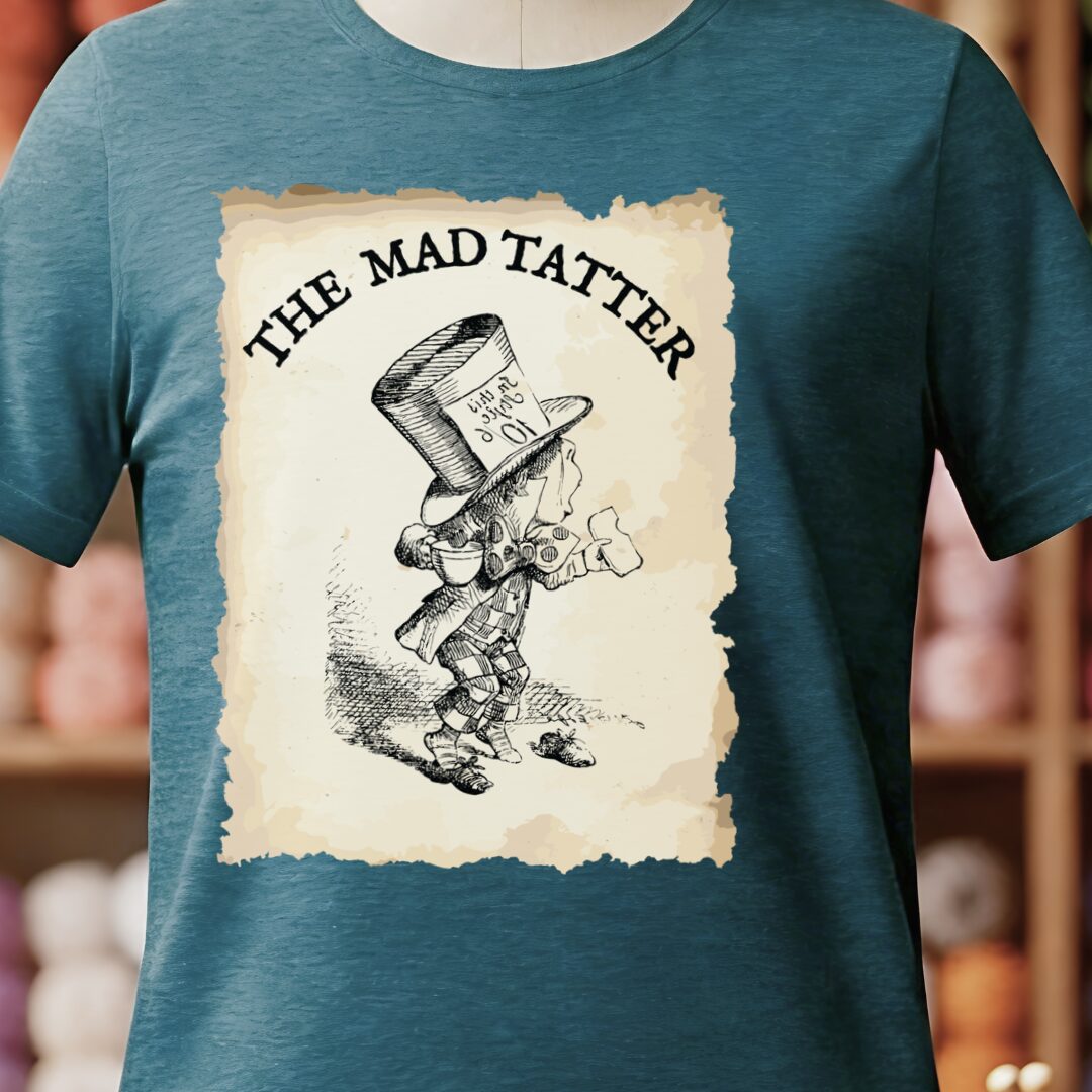 The Mad Tatter T-Shirt Teal Blue t-shirt