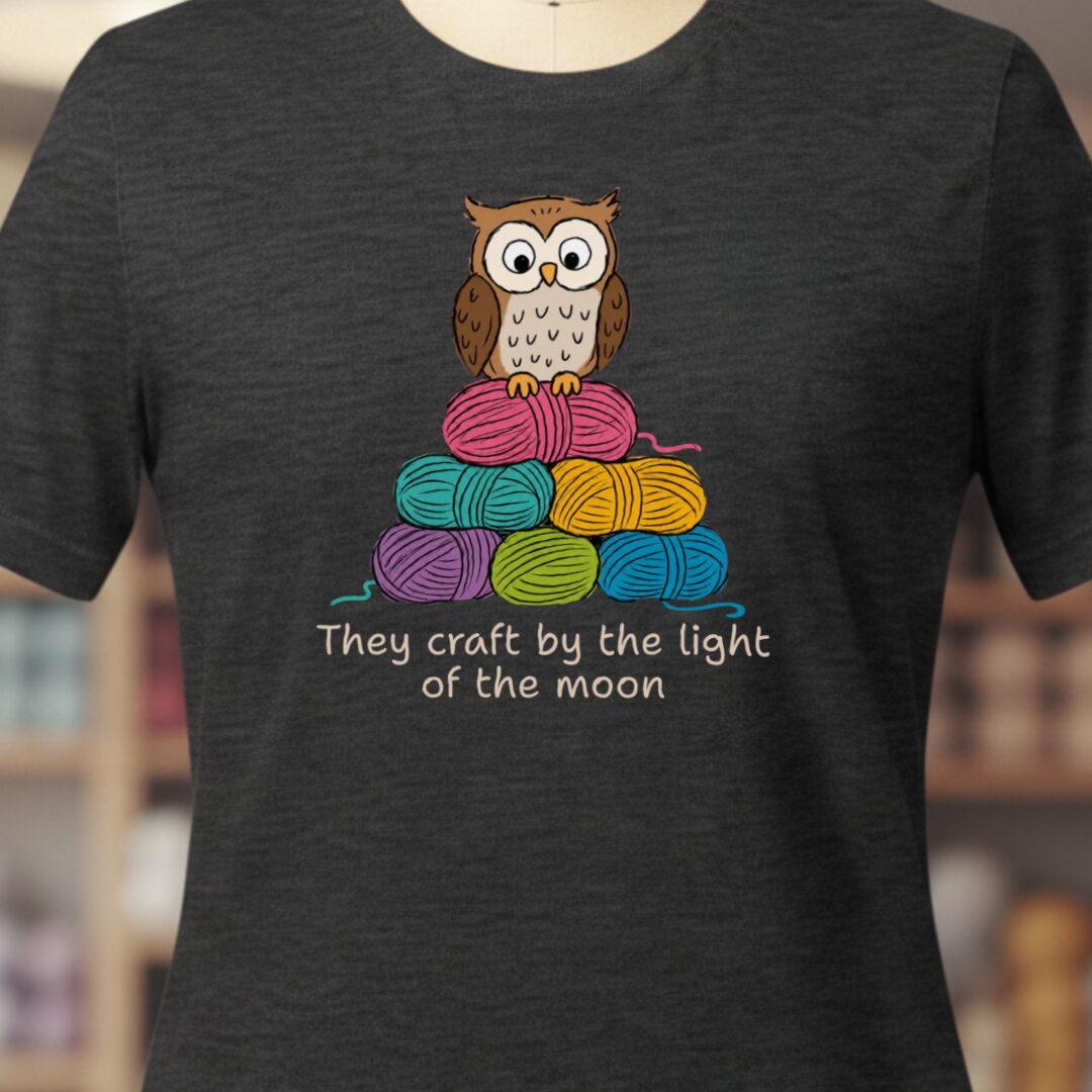 The Owl and the Yarn T-Shirt Dark Grey t-shirt