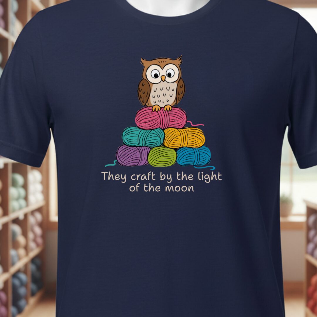 The Owl and the Yarn T-Shirt Navy t-shirt