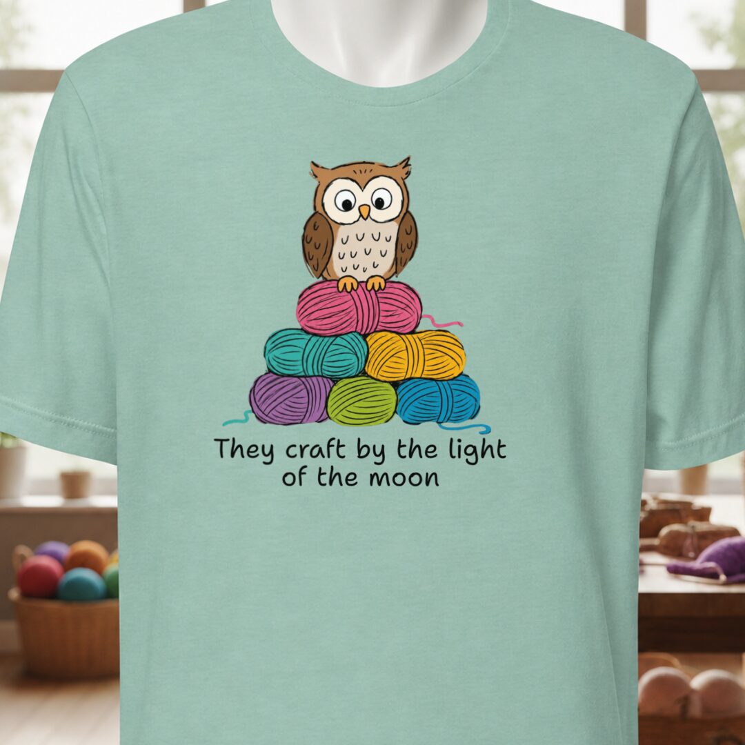 The Owl and the Yarn T-Shirt Sea Breeze t-shirt