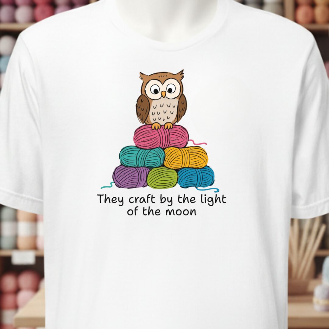 The Owl and the Yarn T-Shirt White t-shirt