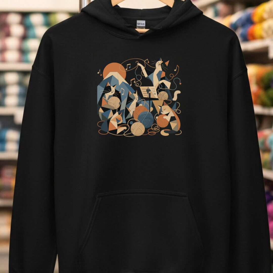 The Sound Of Yarn Hoodie Black t-shirt