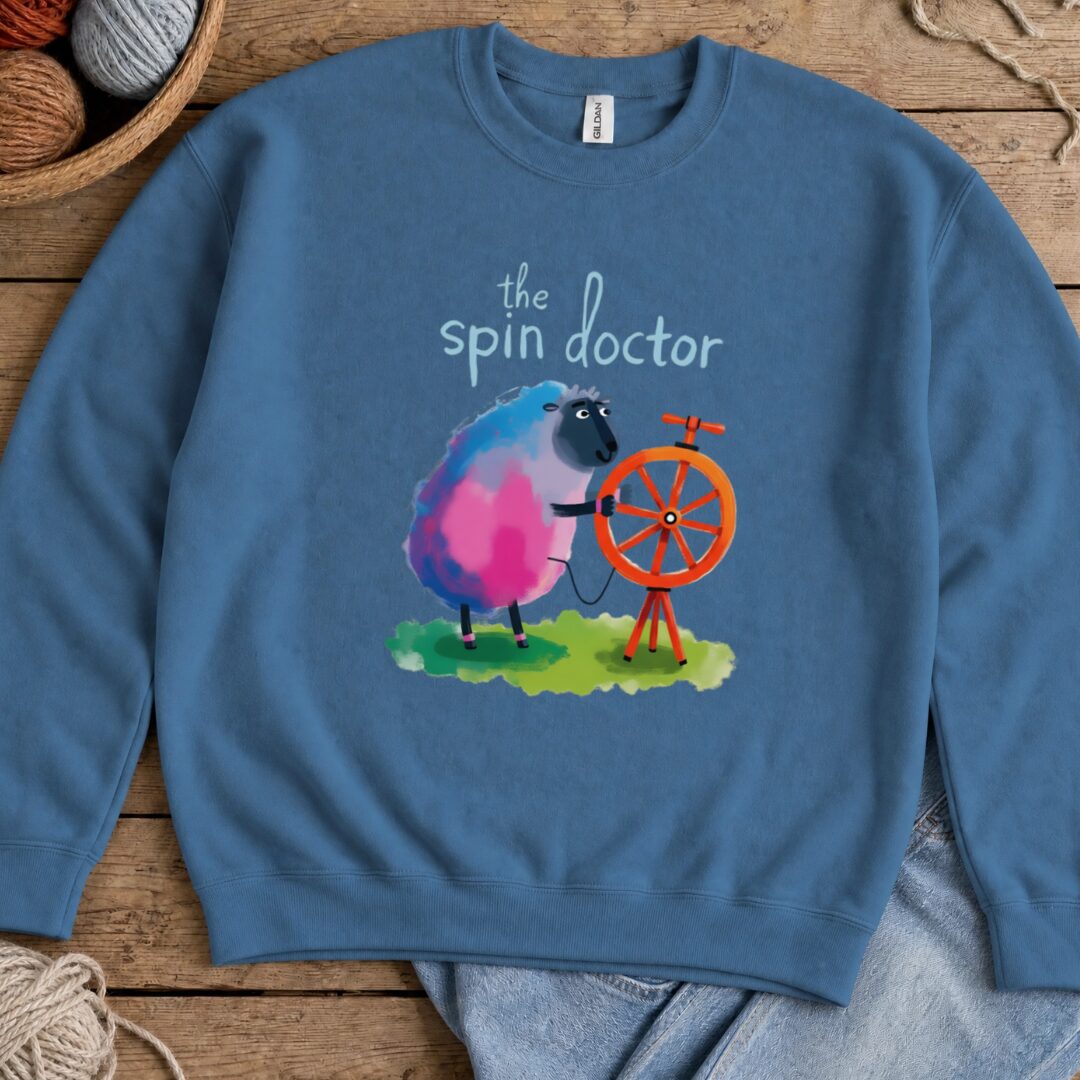 The Spin Doctor Sweatshirt Indigo Blue t-shirt